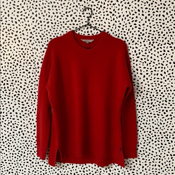 Athleta Sweaters - Athleta Red Split Hem Sweater
